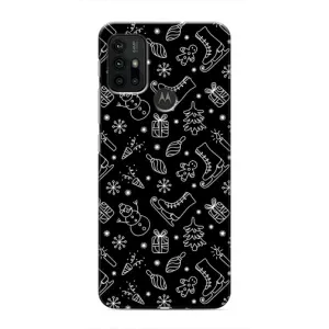 Новогодние, Праздничные Чехлы для Motorola MOTO G30 - 2024 год (Новогодний фон)