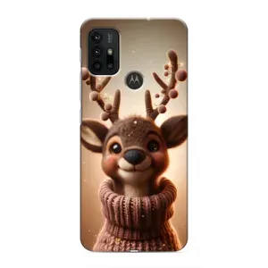 Чехол с принтом «Олень в свитере» для Motorola MOTO G30