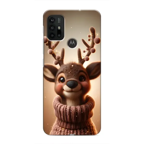 Чехол с принтом «Олень в свитере» для Motorola MOTO G30