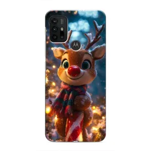 Чехол с принтом «Олень с шарфом» для Motorola MOTO G30