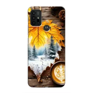 Чехол с принтом «Осенне-зимний кофе» для Motorola MOTO G30