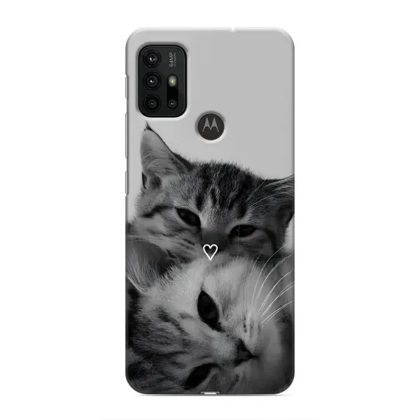 Чехол с принтом «Пара котов» для Motorola MOTO G30
