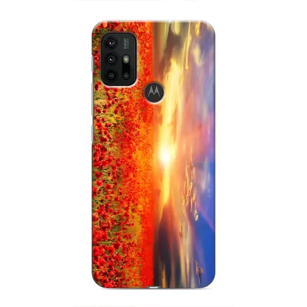 Чехол с принтом «Поле тюльпанов» для Motorola MOTO G30