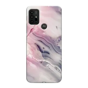 Мраморный чехол на Motorola MOTO G30 (VPrint) (Пурпурный Мрамор)