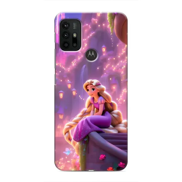 Чехол с принтом «Рапунцель в замке» для Motorola MOTO G30