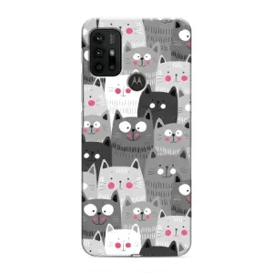 Чехлы с Котиками для Motorola MOTO G30 (VPrint) (Рисованные котики)