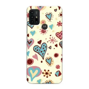 Чехлы для любимой на Мото G30 (VPrint) (Сердечки)