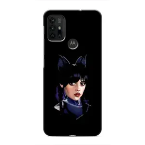 Чехлы Венсдей на Motorola MOTO G30 Уэнсдей (AlphaPrint) (серьезная Уэнздей)