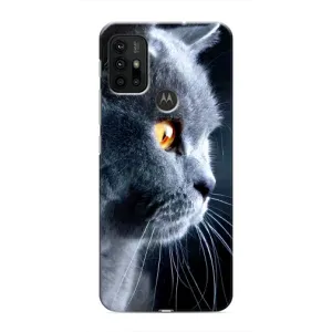 Чехлы с Котиками для Motorola MOTO G30 (VPrint) (Серый Кот)