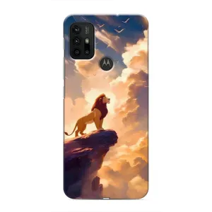 Чехол с принтом «Симба на скале» для Motorola MOTO G30