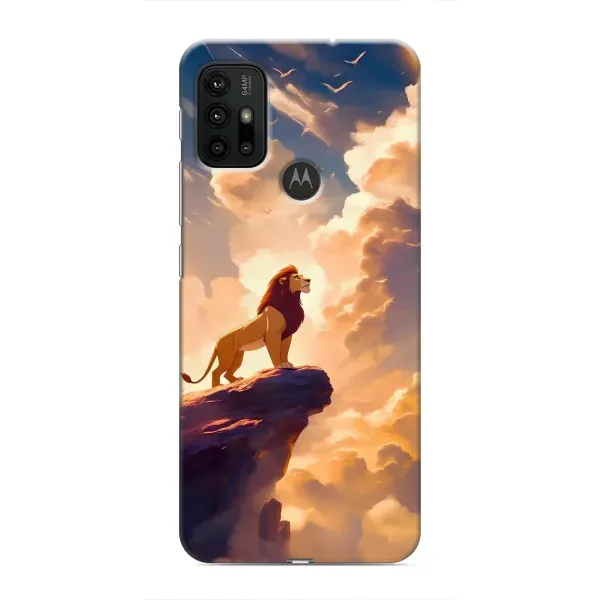 Чехол с принтом «Симба на скале» для Motorola MOTO G30