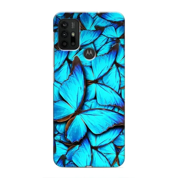 Чохол з принтом «Сині метелики» для Motorola MOTO G30