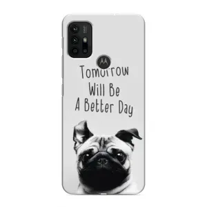 Чехлы с собаками для Motorola MOTO G30 (VPrint) (Смешной Мопс)