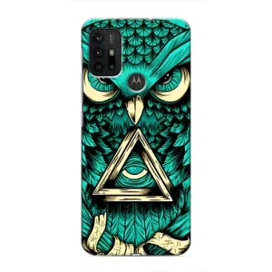 Чехол с птицами на Motorola MOTO G30 (VPrint) (Сова с глазом)