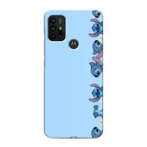Чехол с принтом Стич на Motorola MOTO G30 (Стич фон)