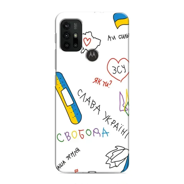 Чехол с принтом «Стикер» для Motorola MOTO G30