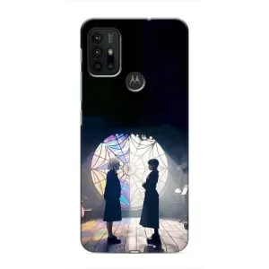 Чехлы Венсдей на Motorola MOTO G30 Уэнсдей (AlphaPrint) (Уэнздей и Инид)