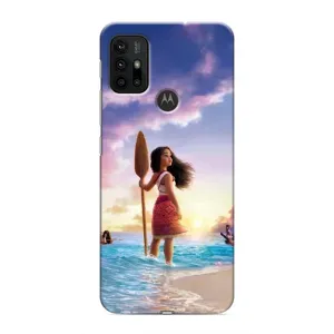 Чехол с принтом «Моана с веслом» для Motorola MOTO G30