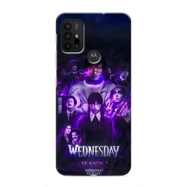 Чехол с принтом «Фиолетовая магия Уэнздей» для Motorola MOTO G30