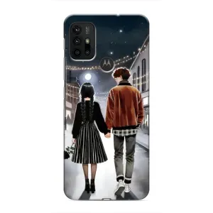 Чехол с принтом «Уэнздей и Тайлер» для Motorola MOTO G30
