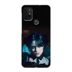 Чехлы Венсдей на Motorola MOTO G30 Уэнсдей (AlphaPrint) (взгляд Уэнздей)