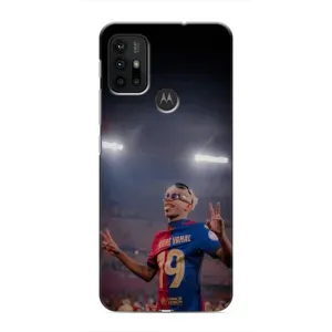 Чехол с футболистом Ламин Ямаль Motorola MOTO G30 (Ямаль на стадионе)