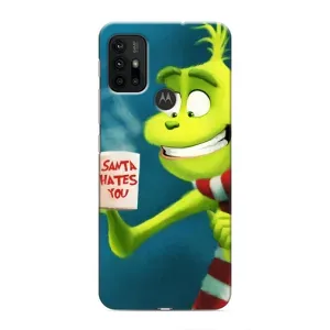 Рождественские Чехлы для Motorola MOTO G30 (VPrint) (Зеленый Гринч)
