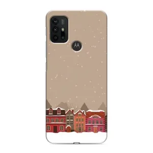 Новогодние, Праздничные Чехлы для Motorola MOTO G30 - 2024 год (Зимний город)