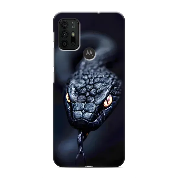 Чехол с принтом «Черная змея» для Motorola MOTO G30