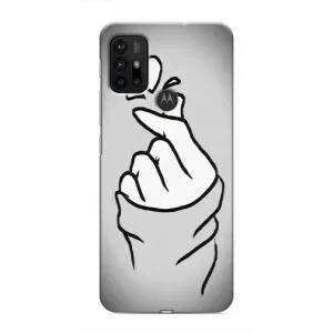 Чехол с принтом для Motorola MOTO G30 (AlphaPrint - Знак сердечка) (Значок Love)