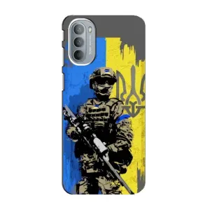 Чехлы с картинкой ЗСУ для Motorola MOTO G31 (AlphaPrint) (АРТ солдат)