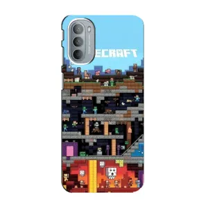 Чохол Майнкрафт на Motorola MOTO G31 (AlphaPrint) Minecraft (фон Minecraft)