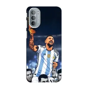 Чохли для Motorola MOTO G31 (Leo чемпіон) (AlphaPrint) (Мессі з кубком)