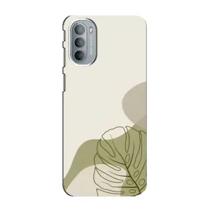 Силконовий чохол з принтом в квітах на Motorola MOTO G31 (Зелена монстера дизайн)