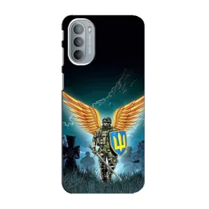 Чехлы с картинкой ЗСУ для Motorola MOTO G31 (AlphaPrint) (Солдат ЗСУ)