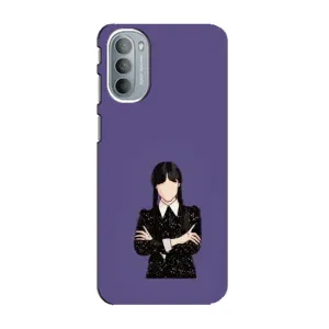 Чохли Венсдей на Motorola MOTO G31 Уенсдей (AlphaPrint) (Венздей у чорному)