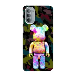 Чохол з принтом «Яскравий Bearbrick» для Motorola MOTO G31
