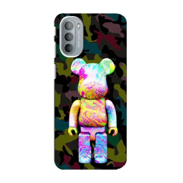 Чохол з принтом «Яскравий Bearbrick» для Motorola MOTO G31