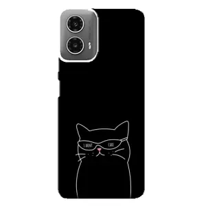 Чохол з принтом «Байдужий кіт» для Motorola MOTO G34
