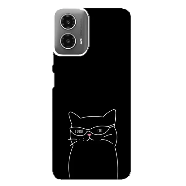 Чохол з принтом «Байдужий кіт» для Motorola MOTO G34