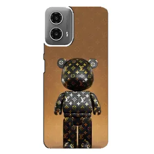 Чохли для Motorola MOTO G34 - Bearbrick Louis Vuitton (PREMIUMPrint)