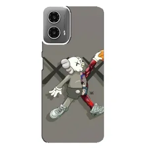 Чехлы для Motorola MOTO G34 - Bearbrick Louis Vuitton (PREMIUMPrint) (Беарбрик Джордан)