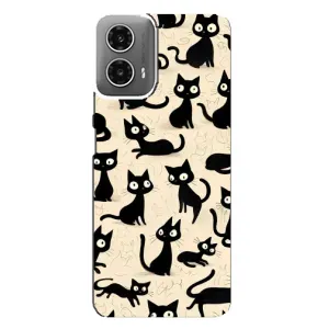 Чохол з малюнком кіт на Motorola MOTO G34