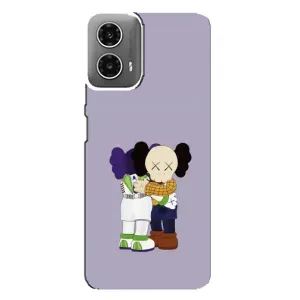 Чехлы для Motorola MOTO G34 - Bearbrick Louis Vuitton (PREMIUMPrint) (Дружба Беарбрик)