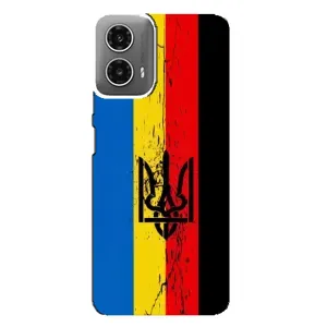 Украинские Чехлы для Motorola MOTO G34 с картинкой УПА (AlphaPrint) (Прапор УПА)