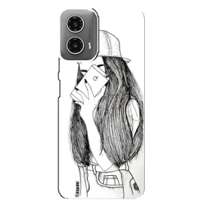 Чохол з друком для Motorola MOTO G34 - (Мода) (AlphaPrint) (Фото дівчини)