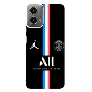 Чехлы PSG для Motorola MOTO G34 (AlphaPrint) (футболка ПСЖ)