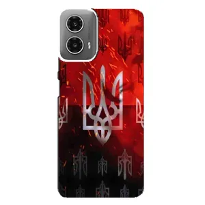 Украинские Чехлы для Motorola MOTO G34 с картинкой УПА (AlphaPrint) (ГЕРБ УПА)