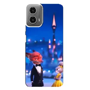 Чехол Зоотрополіс на Motorola MOTO G34 (Романтический вечер Зверополис)