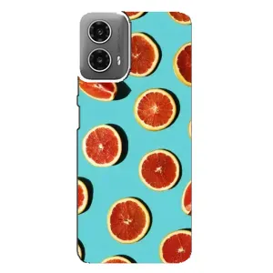 Чехлы с Фруктами для Motorola MOTO G34 (VPrint) (Грейпфрут)
